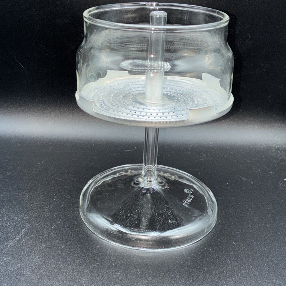 Vintage Pyrex Flameware Glass Percolator 6 Cup Glass Coffee Pot 7756 Blue Tint - Picture 9 of 16